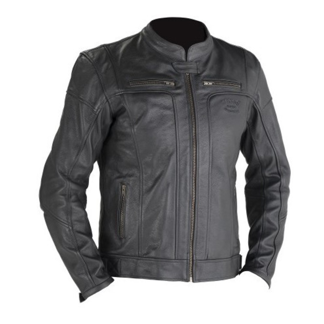 BRIXTON Classic Leather Jacket w thermal vest image 0